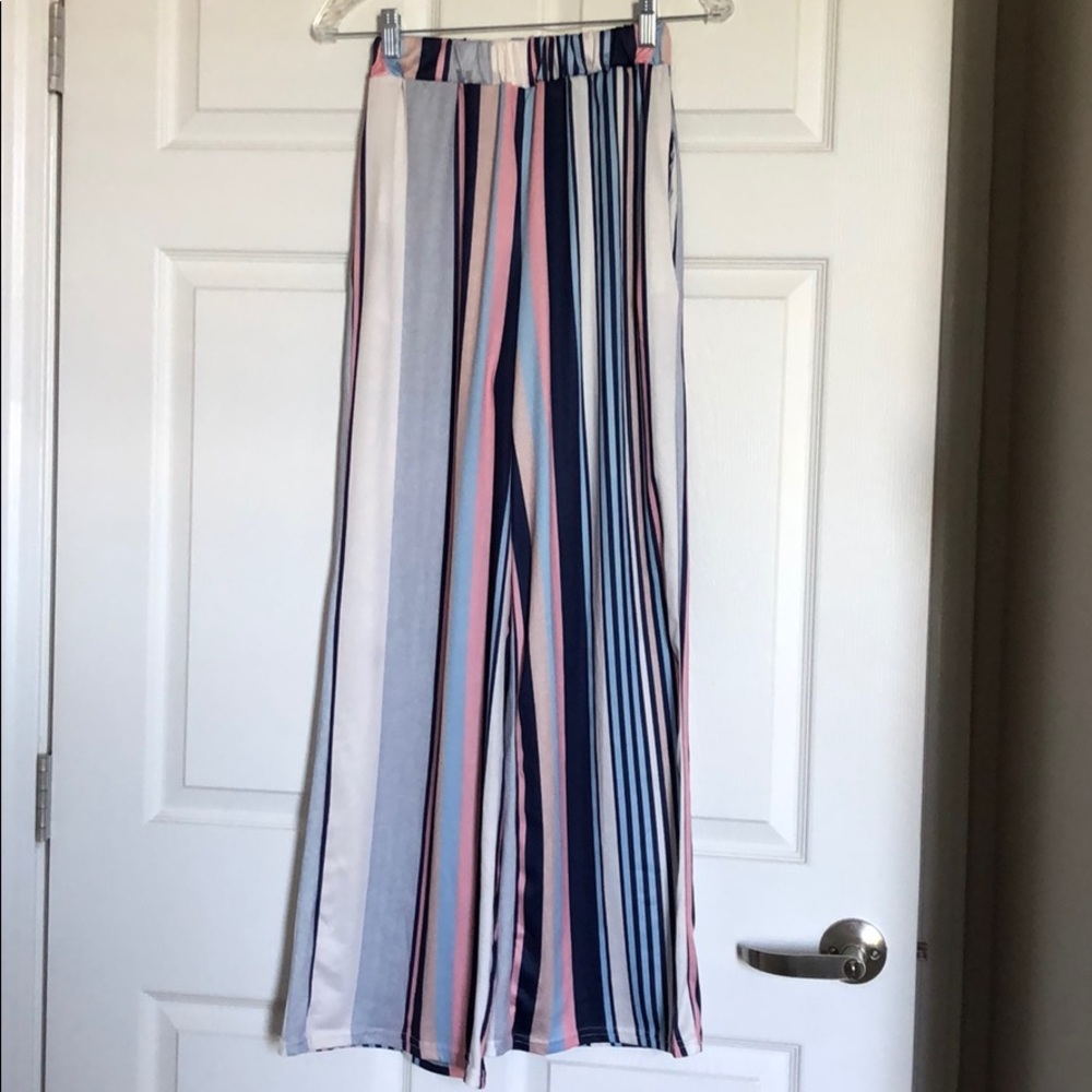 Striped Wide Leg Pants